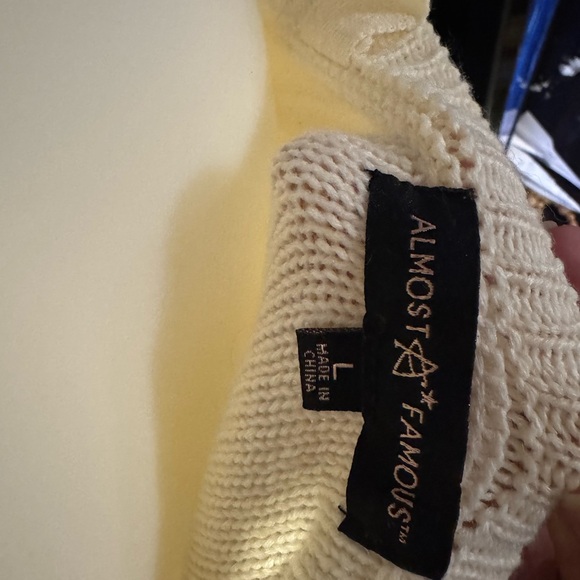 Almost Famous Cream Knit Tank Top - Picture 4 of 4